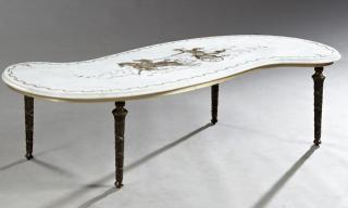 Appraisal: Louis XVI Style Parcel Gilt Marble Top Coffee Tabl Louis