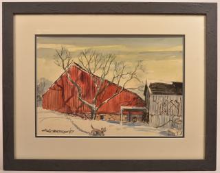 Appraisal: C X Carlson Watercolor on Paper Painting American - lived