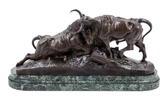 Appraisal: Sale Lot A French Bronze Animalier Group jean-baptiste clesinger -