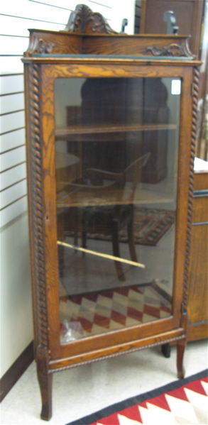 Appraisal: LATE VICTORIAN OAK CORNER CABINET American late th century having