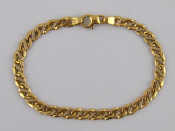 Appraisal: A yellow metal test carat gold bracelet approx Length cm