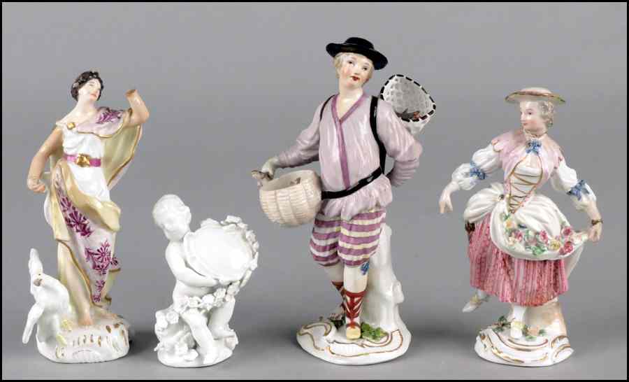 Appraisal: GROUP OF CONTINENTAL PORCELAIN FIGURES Tallest '' Condition No Specific