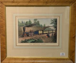 Appraisal: Nathaniel Currier small folio hand colored lithograph The Express Train