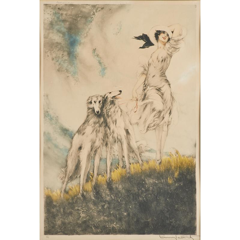 Appraisal: LOUIS ICART French - Etching on paper Joy of Life