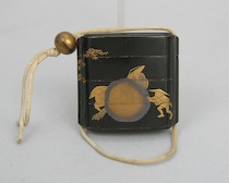 Appraisal: A Japanese Lacquer Inro with an Ojime Bead ca th