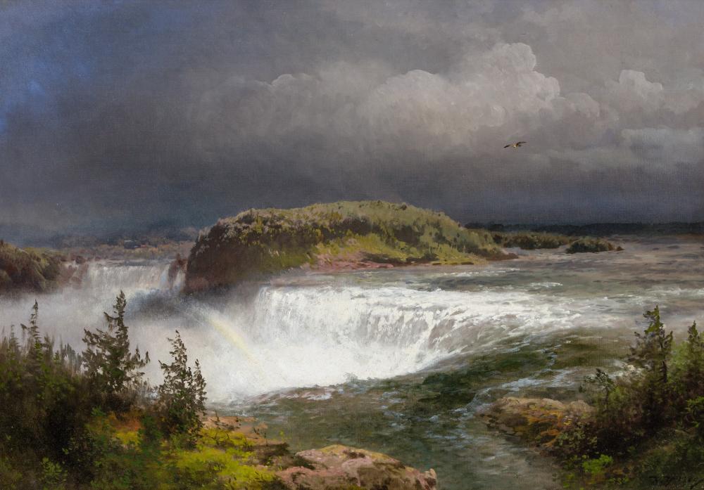 Appraisal: HERMANN HERZOG American German - Niagara Falls from the Canadian