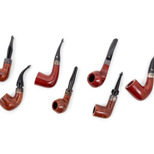 Appraisal: A Group of Seven Peterson Commemorative Smoking Pipes th Century