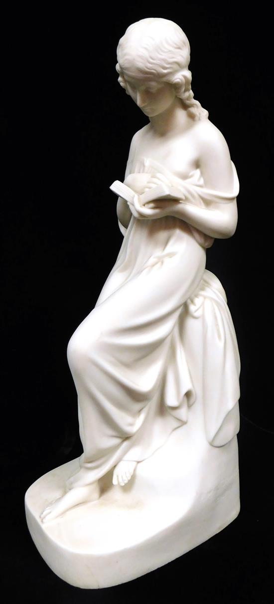 Appraisal: Copeland parian figure of a seated girl third quarter- th