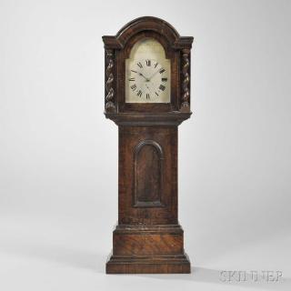 Appraisal: James G Bradley Eight-day Detached Lever Miniature Longcase Clock Liverpool