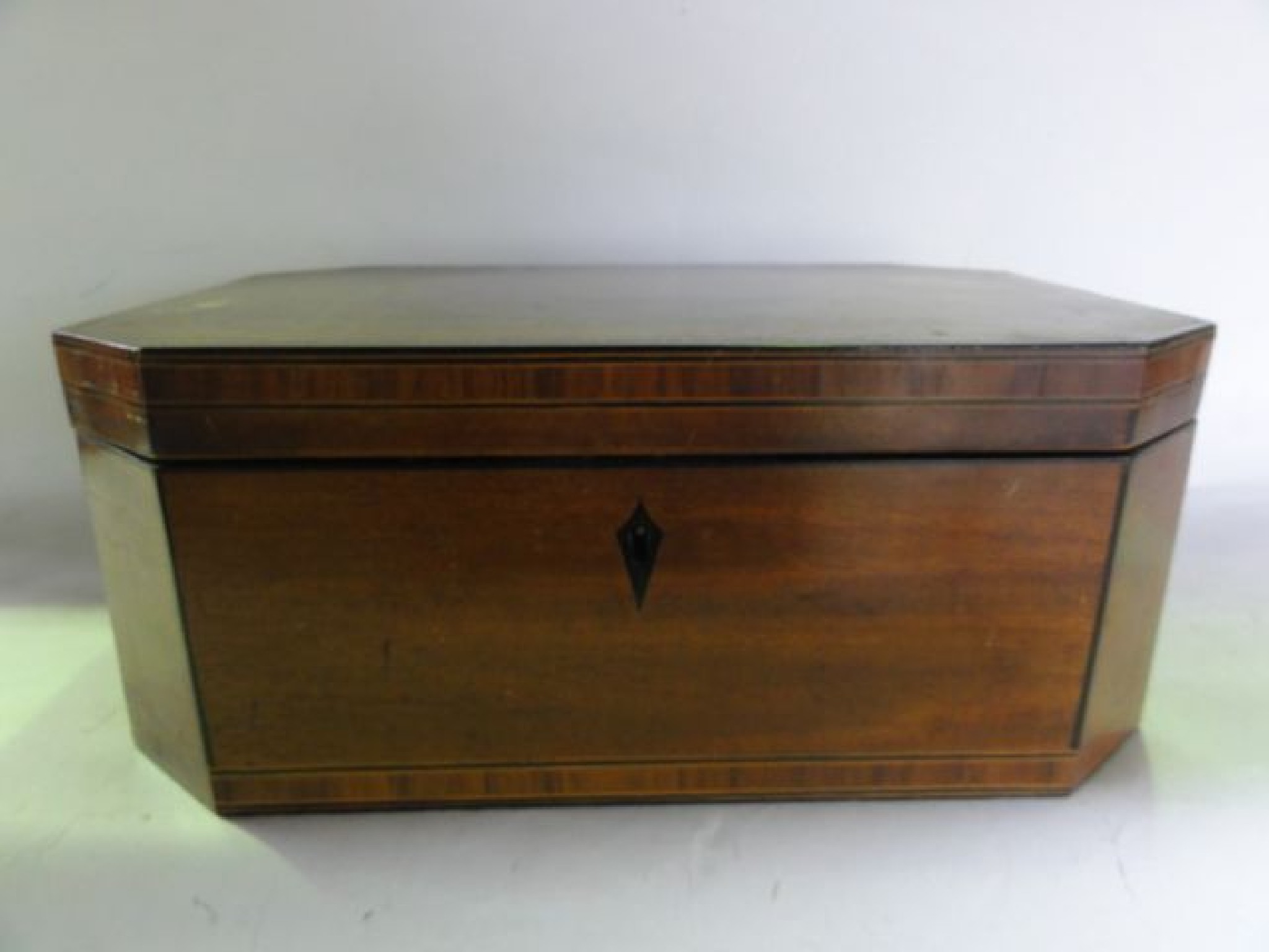 Appraisal: A th century sewing box of rectangular form with cross