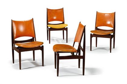 Appraisal: FINN JUHL danish - Four 'Egyptian' chairs Designed by Finn