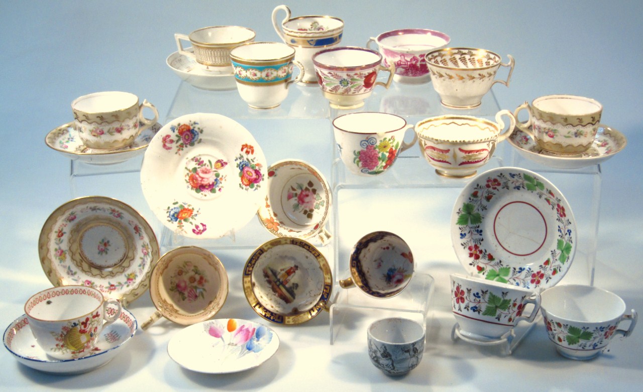 Appraisal: Various thC cabinet cups and saucers to include a floral