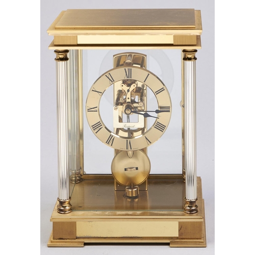 Appraisal: A German brass four glass mantel timepiece clock S Haller