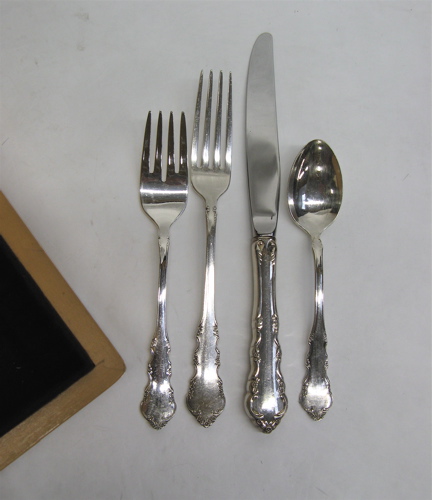 Appraisal: REED BARTON FLATWARE AND PAIR OF NAPKIN RINGS pieces total