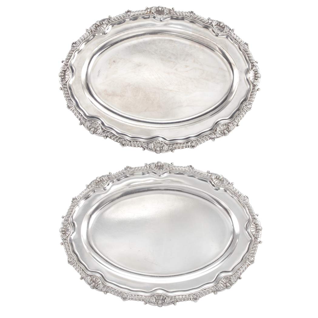 Appraisal: Pair of George III Silver Platters Paul Storr London circa