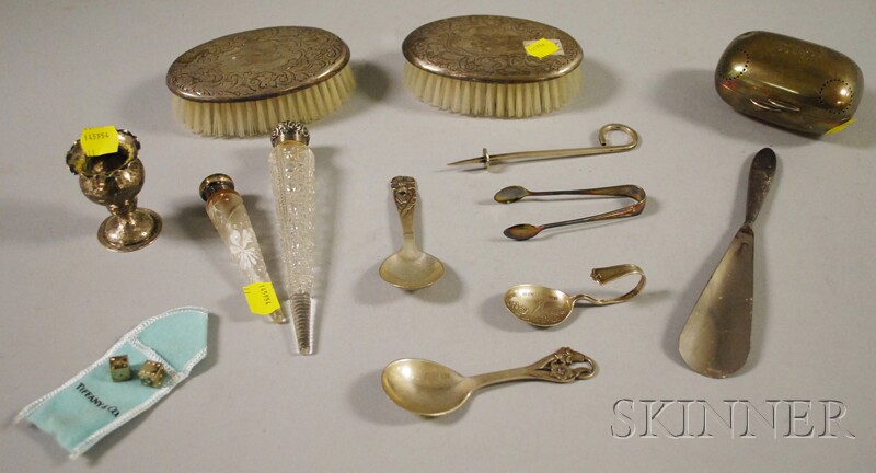 Appraisal: Small Group of Silver and Silver-mounted Articles a small silver