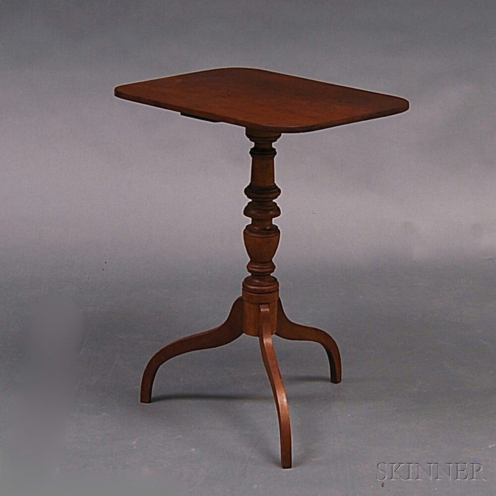 Appraisal: Federal Birch Candlestand New England early th century the rectangular