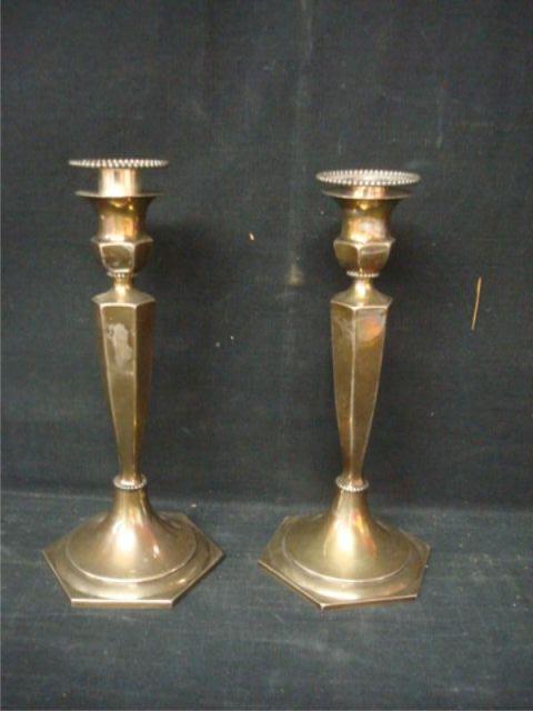 Appraisal: Pair of Sterling Candlebra From a Washington Heights NYC estate