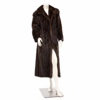 Appraisal: Full Length Mink Coat Revillon chestnut brown female skins incorporated