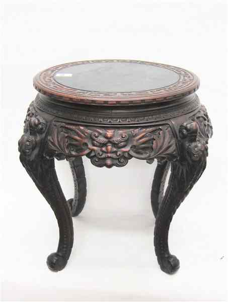 Appraisal: JAPANESE EXPORT LAMP TABLE Taisho era c - hand carved