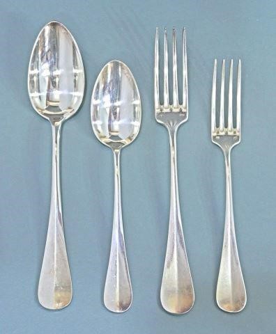 Appraisal: lot of French silver plate flatware similar to Christofle's Fidelio