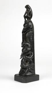 Appraisal: A Haida carved argillite totem Tim Pearson Dated Nov signed