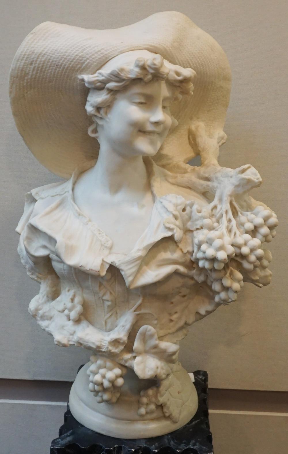 Appraisal: PLASTER BUST OF A WOMAN H IN CM Plaster Bust