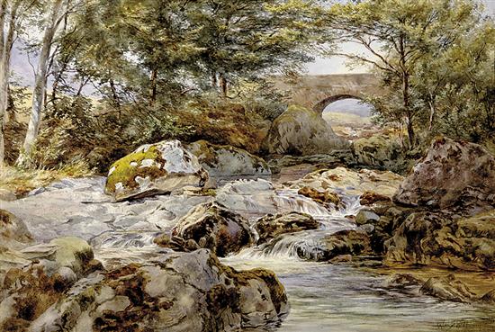 Appraisal: Walter Henry Sweet British - FINGLE BRIDGE DARTMOORwatercolor framed signed