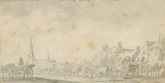 Appraisal: VAN GOYEN JAN JOSEFSZ Leyden - The Hague attrib Carriages