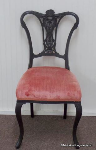 Appraisal: Antique Art Nouveau Carved Side or Vanity Chair This is