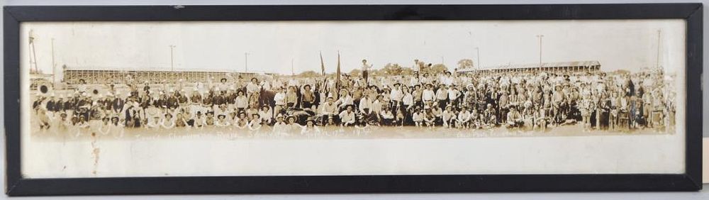 Appraisal: Antique Panoramic Rodeo Photograph Iowa Championship Rodeo O'Neil Photo Co