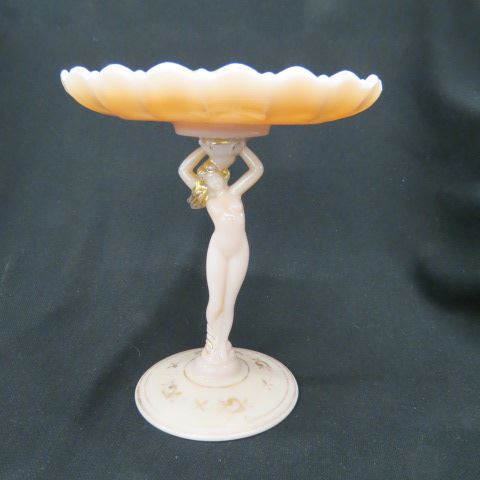 Appraisal: Cambridge Crown Tuscany Nude Tazza figural base with female handpainted