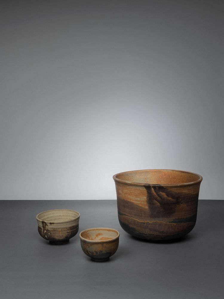 Appraisal: Toshiko Takaezu American - Three Vessels Toshiko Takaezu American -