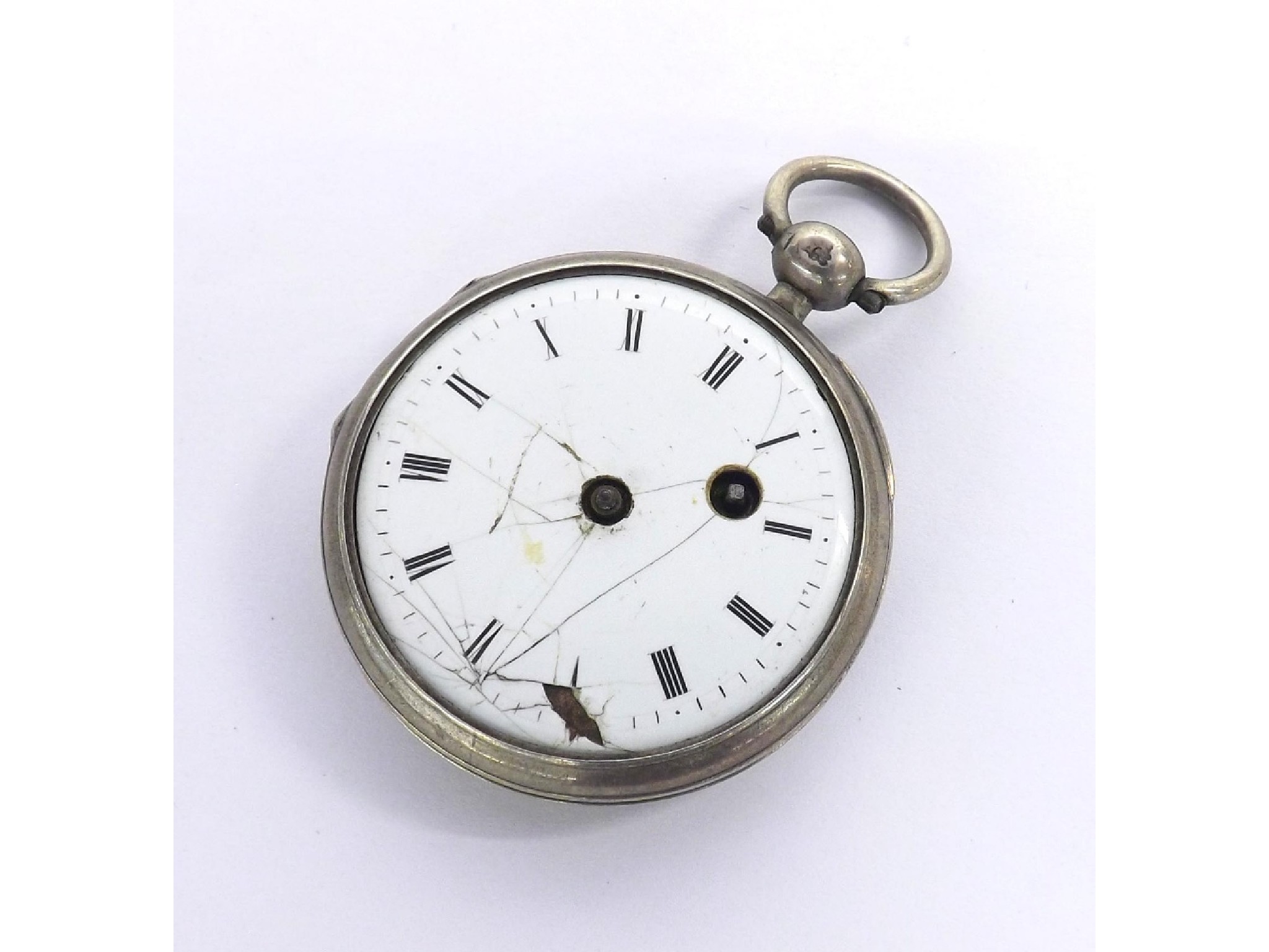 Appraisal: Small Continental silver verge pocket watch mm at fault