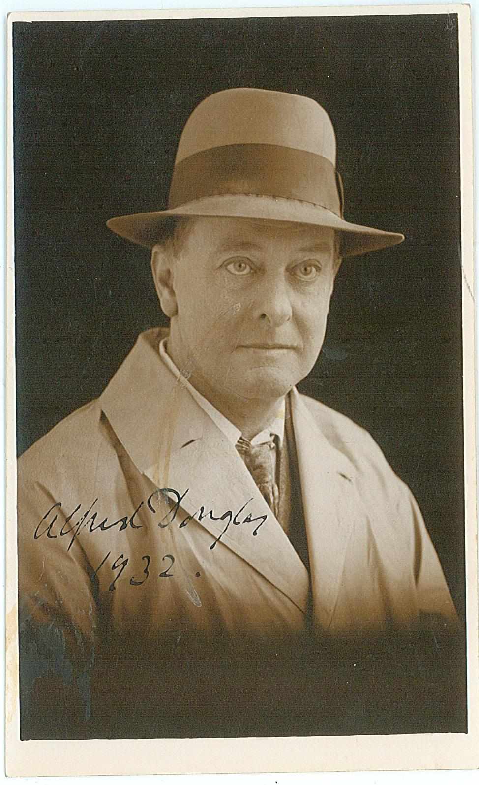 Appraisal: DOUGLAS ALFRED LORD - Photograph Signed ''Alfred Douglas'' and dated