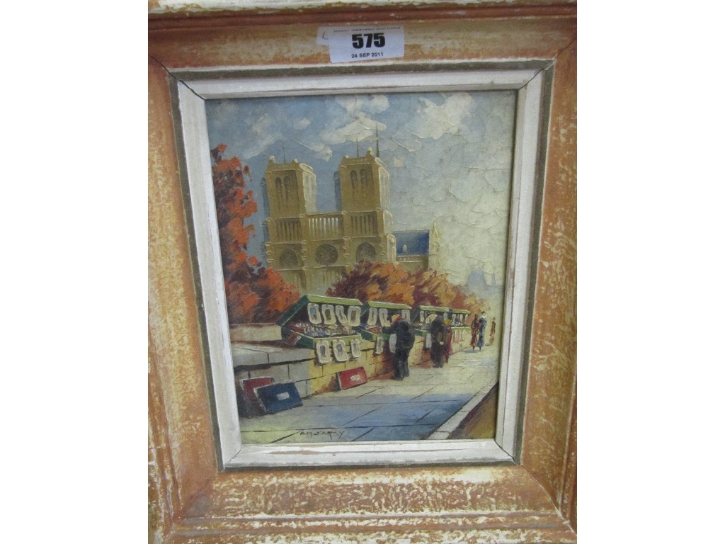 Appraisal: ANDRE-MARIE D'ARCY Oil on canvas 'Paris - Notre Dame' signed