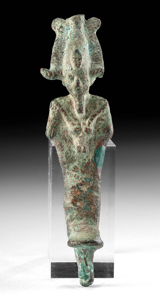 Appraisal: Egyptian Leaded Bronze Osiris Figurine Egypt Late Dynastic Period th