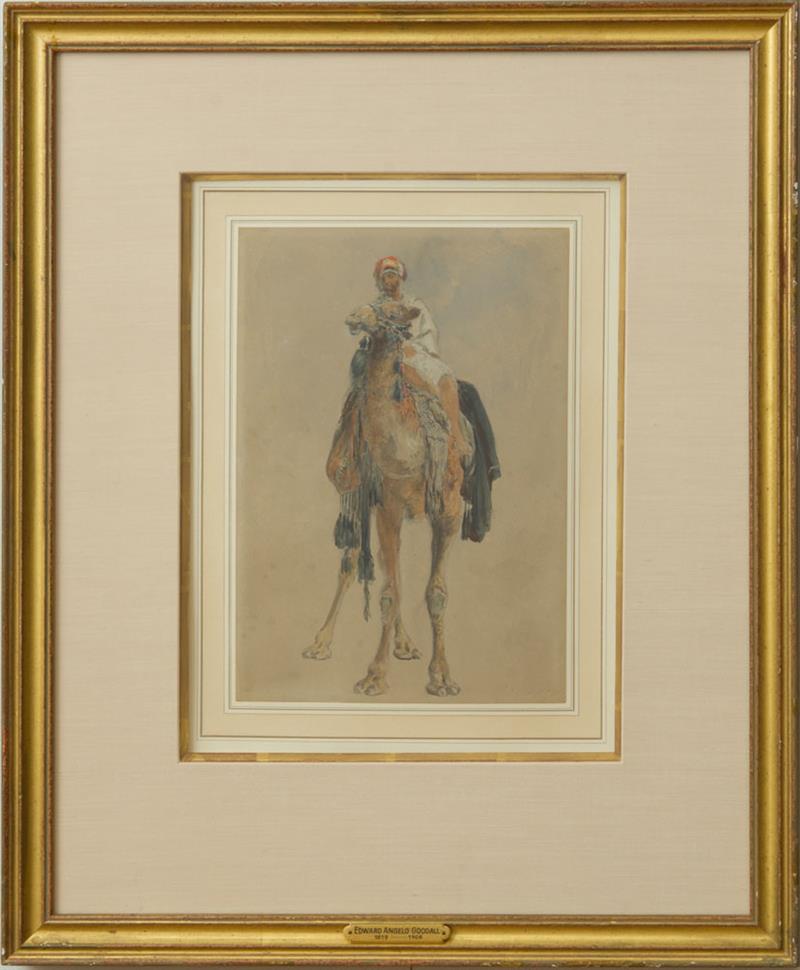 Appraisal: EDWARD A DOODALL - A CAMEL AND DRIVER Watercolor on