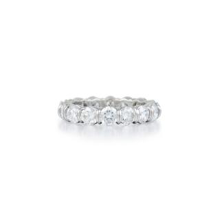 Appraisal: A Diamond Eternity Band Set with round-cut diamonds weighing a