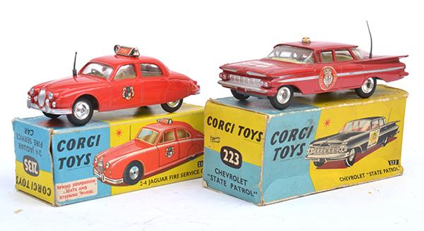 Appraisal: TWO CORGI COMMERCIAL VEHICLES INCLUDING S JAGUAR FIRE SERVICE CAR