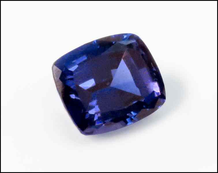 Appraisal: UNMOUNTED CUSHION CUT TANZANITE Approximately carats Condition No Specific Condition