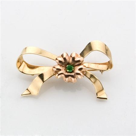 Appraisal: Gold Bow Brooch Estimate -