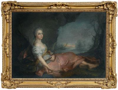 Appraisal: Pastel after Nattier quot Marie-Adelaide of France as Diana quot