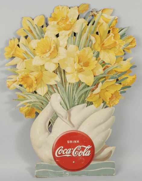 Appraisal: Cardboard Coca-Cola Swan Daffodil Display Description s Condition Very Good