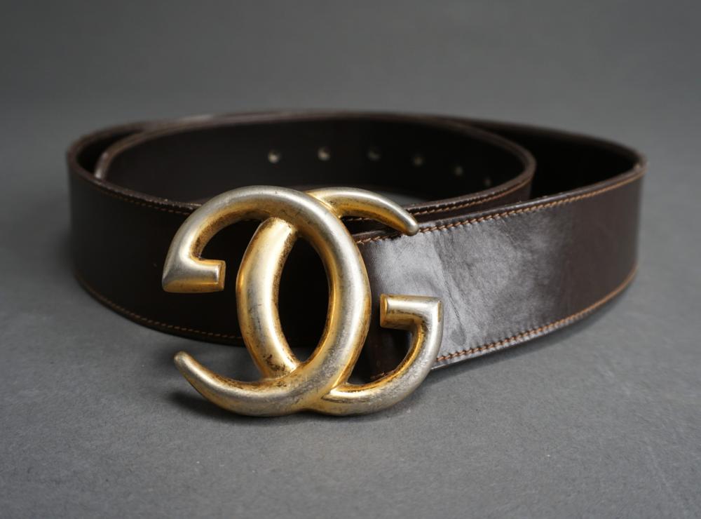 Appraisal: Gucci Brown Leather GG Belt Size