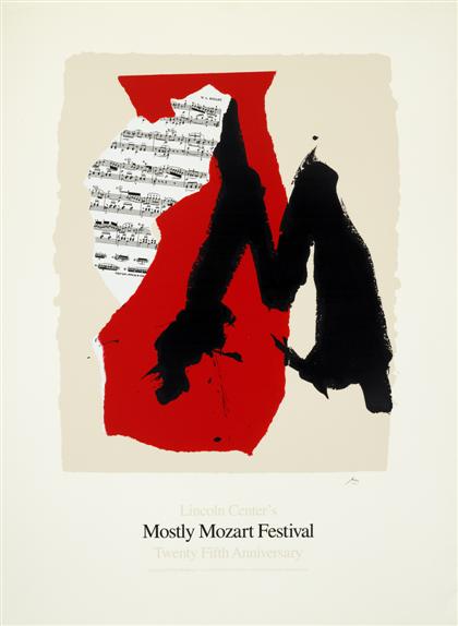 Appraisal: ROBERT MOTHERWELL american - TH ANNIVERSARY OF THE MOSTLY MOZART