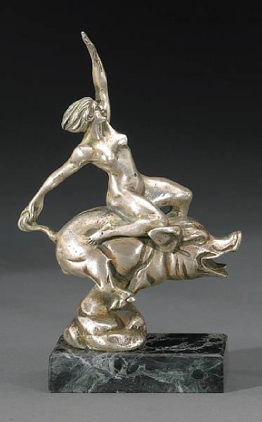 Appraisal: A fine and rare 'Pig Rodeo' mascot by Binmoran French