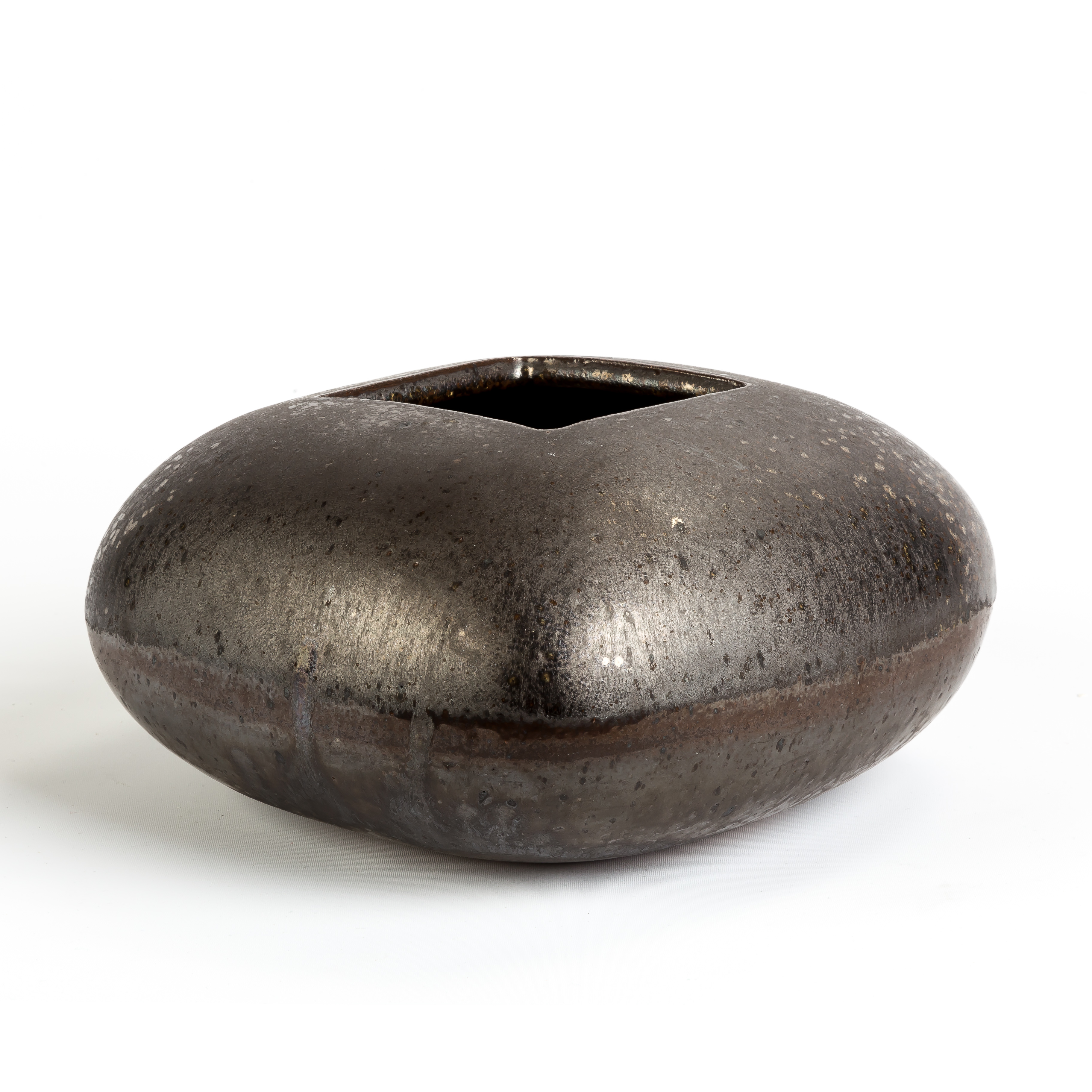 Appraisal: David Shaner American - Black Pillow Pot c Maker's mark