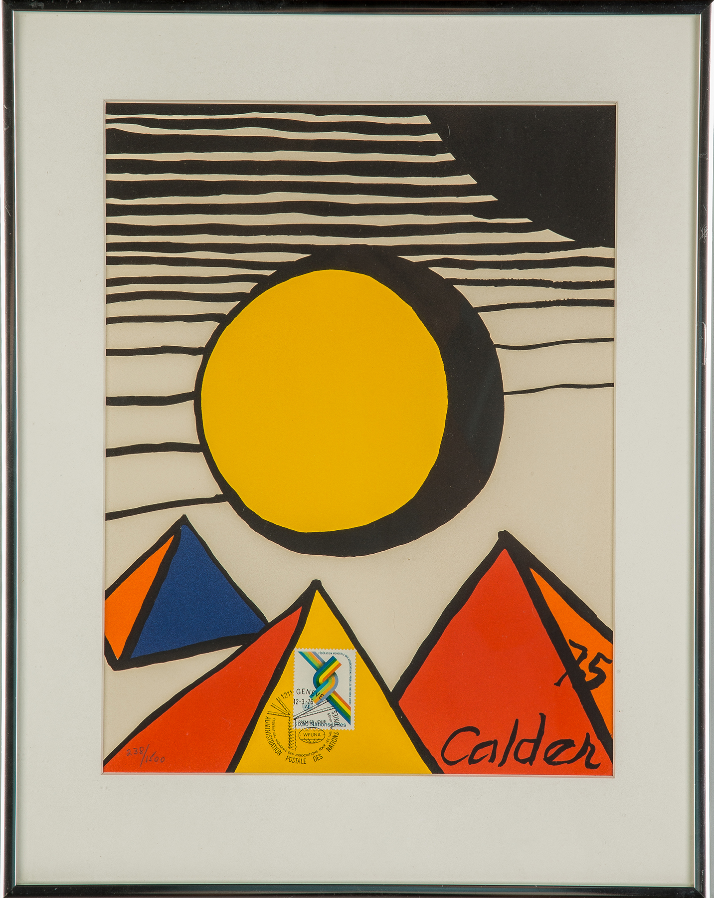 Appraisal: Alexander Calder American - Pyramids and Sun Signed lower right