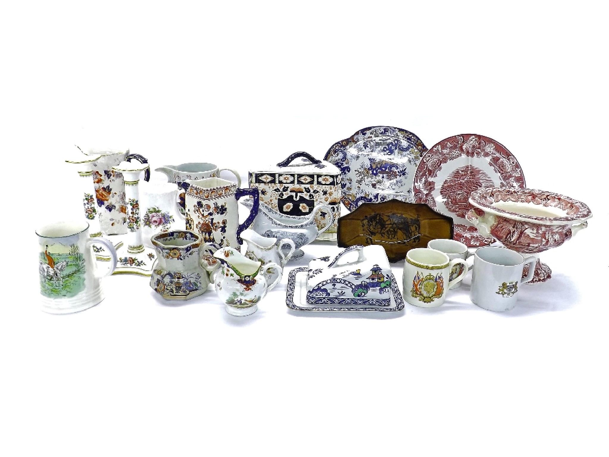 Appraisal: Mixed collection of English porcelain and pottery